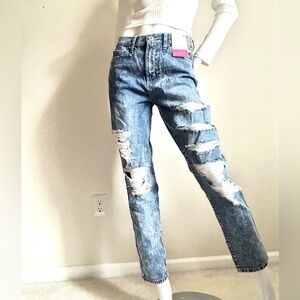 SO Light Blue Distressed Jeans